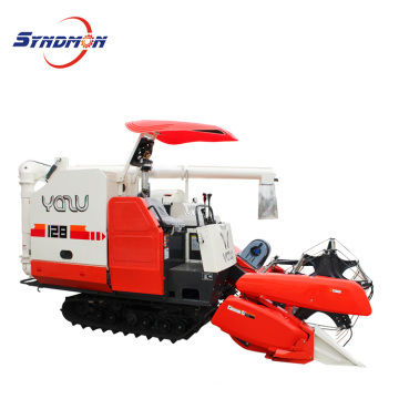 high quality rice combine harvester YAZU 128 harvetser chinese manufacturer combine harvester 128hp